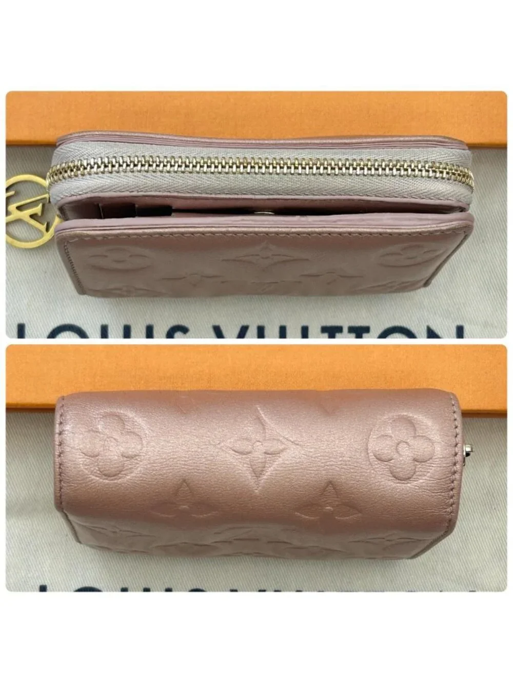 Louis Vuitton Monogram Embossed Portefeuille Lou Fold Wallet